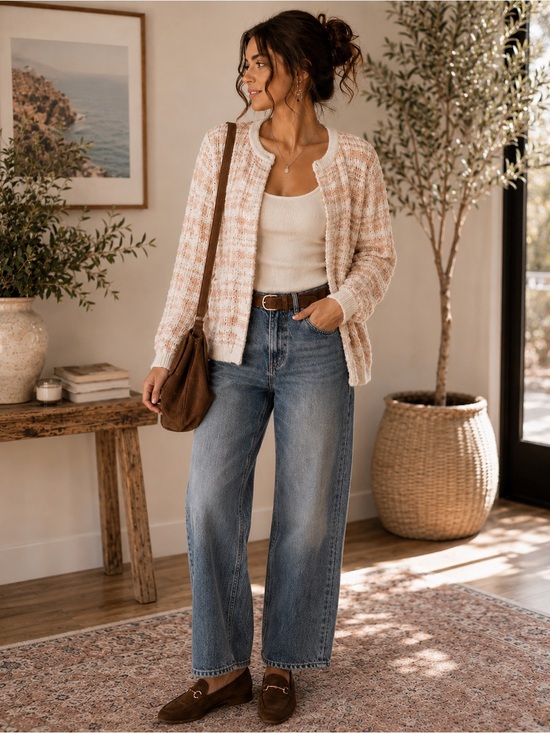 Anthropologie Sweaters - Anthropologie Knitted & Knotted Vintage Plaid Open Knit Cardigan *Altered*